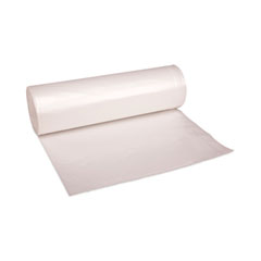 High-Density Can Liners, 60 gal, 14 microns, 38" x 58", Natural, 25 Bags/Roll, 8 Rolls/Carton