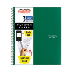 Wirebound Notebook with Four Pockets, 3-Subject, Medium/College Rule, Randomly Assorted Cover Color, (150) 11 x 8.5 Sheets