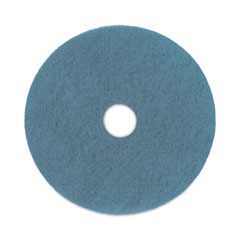 Burnishing Floor Pads, 20" Diameter, Aqua, 5/Carton