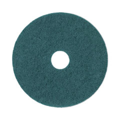 Heavy-Duty Scrubbing Floor Pads, 17" Diameter, Green, 5/Carton