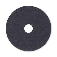 Stripping Floor Pads, 17" Diameter, Black, 5/Carton