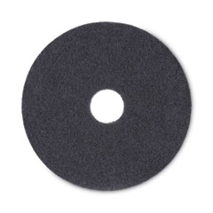 Stripping Floor Pads, 16" Diameter, Black, 5/Carton