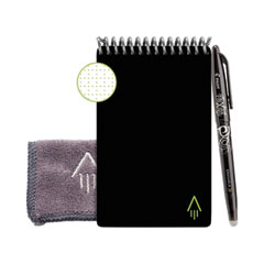 Mini Notepad, Black Cover, Dot Grid Rule, 3 x 5.5, White, 24 Sheets