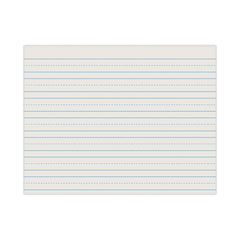 Skip-A-Line Ruled Newsprint Paper, 3/4" Two-Sided Long Rule, 8.5 x 11, 500/Ream