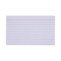 Ruled Index Cards, 3 x 5, White, 100/Pack