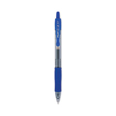 G2 Premium Gel Pen, Retractable, Fine 0.7 mm, Blue Ink, Smoke/Blue Barrel, 12/Pack