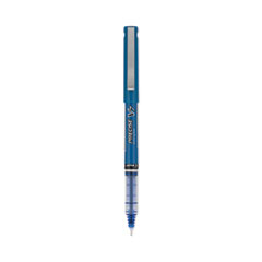 Precise V7 Roller Ball Pen, Stick, Fine 0.7 mm, Blue Ink, Blue/Clear Barrel, Dozen