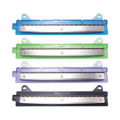 6-Sheet Trident Binder Punch, Three-Hole, 1/4" Holes, Assorted Colors