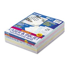 Array Colored Bond Paper, 24lb, 8-1/2 x 11, Assorted Marble Pastels, 500 Shts/Rm