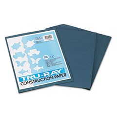 Tru-Ray Construction Paper, 76lb, 9 x 12, Slate, 50/Pack