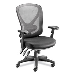 Alera Aeson Series Multifunction Task Chair, Supports Up to 275 lb, 15" to 18.82" Seat Height, Black Seat/Back, Black Base