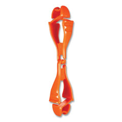 Squids 3400 Glove Clip Holder with Dual Clips, 1 x 1 x 6.5, Acetal Copolymer, Orange, 100/Carton, Ships in 1-3 Business Days