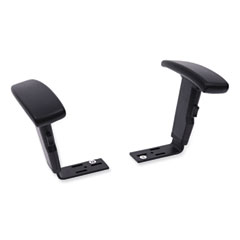 Optional Height-Adjustable T-Arms for Alera Essentia and Interval Series Chairs, Black, 2/Set