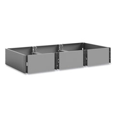 Triple Continuous Metal Locker Base Addition, 35w x 16d x 5.75h, Gray, Ships in 1-3 Business Days