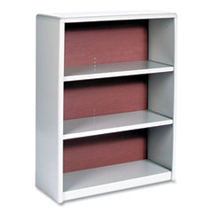 ValueMate Economy Bookcase, Three-Shelf, 31.75w x 13.5d x 41h, Gray, Ships in 1-3 Business Days