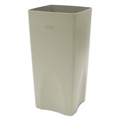 Plaza Waste Container Rigid Liner, Square, Plastic, 19gal, Beige