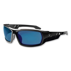 Skullerz Odin Safety Glasses, Black Nylon Impact Frame, Blue Mirror Polycarbonate Lens, Ships in 1-3 Business Days