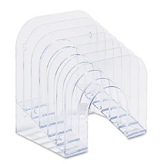 Optimizers Multifunctional Six-Tier Jumbo Incline Sorter, 6 Sections, Letter Size Files, 9.38" x 10.5" x 7.38", Clear