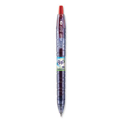 B2P Bottle-2-Pen Recycled Gel Pen, Retractable, Fine 0.7 mm, Red Ink, Translucent Blue Barrel