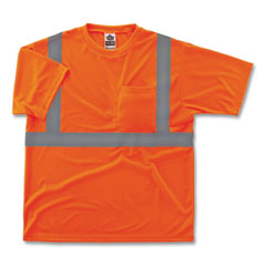 GloWear 8289 Class 2 Hi-Vis T-Shirt, Polyester, Orange, 4X-Large, Ships in 1-3 Business Days