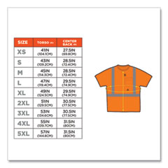 GloWear 8289 Class 2 Hi-Vis T-Shirt, Polyester, Orange, 5X-Large, Ships in 1-3 Business Days