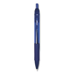 StrideRio Gel Pen, Retractable, Medium 0.7 mm, Blue Ink, Translucent Blue Barrel, 12/Box