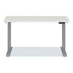 AdaptivErgo Sit-Stand Three-Stage Electric Height-Adjustable Table with Memory Controls, 60 x 24 x 30" to 49", White