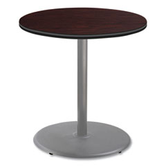 Cafe Table, 36" Diameter x 36h, Round Top/Base, Mahogany Top, Gray Base, Ships in 7-10 Business Days