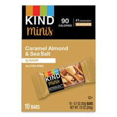 Minis, Caramel Almond Nuts/Sea Salt, 0.7 oz, 10/Pack