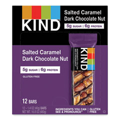 Nuts and Spices Bar, Salted Caramel and Dark Chocolate Nut, 1.4 oz, 12/Pack