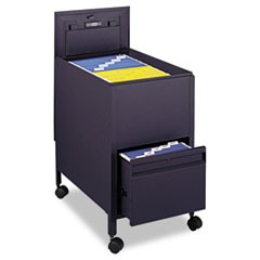 Locking Mobile Tub File With Drawer, Letter Size, 17w x 26d x 28h, Black