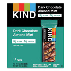 Nuts and Spices Bar, Dark Chocolate Almond Mint, 1.4 oz Bar, 12/Box