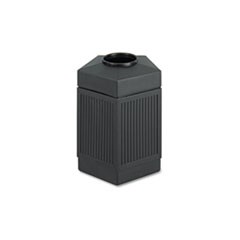 Canmeleon Indoor/Outdoor Receptacle, Pentagon, Polyethylene, 45 gal, Black