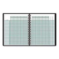 Undated Class Record Book, Nine to 10 Week Term: Two-Page Spread (35 Students), 10.88 x 8.25, Black Cover