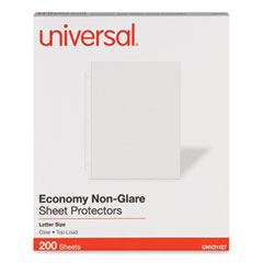 Top-Load Poly Sheet Protectors, Nonglare, Economy, Letter, 200/Box