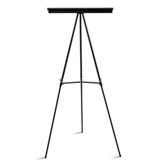 Telescoping Tripod Display Easel, Adjusts 35" to 64" High, Metal, Black