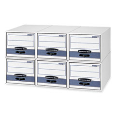 STOR/DRAWER STEEL PLUS Extra Space-Savings Storage Drawers, Letter Files, 14" x 25.5" x 11.5", White/Blue, 6/Carton