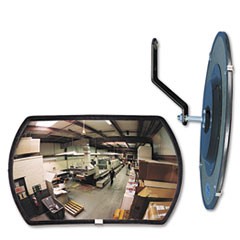 160 degree Convex Security Mirror, Round Rectangular, 18"w x 12"h