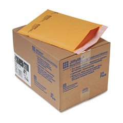 Jiffylite Self-Seal Bubble Mailer, #1, Barrier Bubble Lining, Self-Adhesive Closure, 7.25 x 12, Golden Brown Kraft, 25/Carton