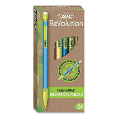 ReVolution Mechanical Pencil, 0.7 mm, HB (#2), Black Lead, Assorted Barrel Colors, 24/Pack