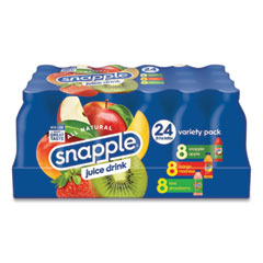 Juice Drink Variety Pack, Snapple Apple, Kiwi Strawberry, Mango Madness, 20 oz Bottle, 24/Carton, Ships in 1-3 Business Days