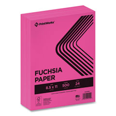 Color Paper, 24 lb Text Weight, 8.5 x 11, Fuchsia, 500/Ream