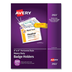 Avery® Heavy-Duty Clear Hanging Style Badge Holders