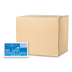 White Index Cards, Narrow Ruled, 3 x 5, White, 100 Cards/Pack, 36/Carton, Ships in 4-6 Business Days