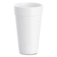 Foam Drink Cups, 20 oz, White, 500/Carton