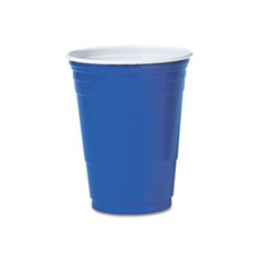 Solo Plastic Party Cold Cups, 16oz, Blue, 50/Pack