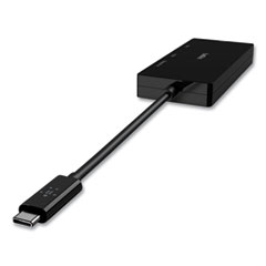 USB-C Video Adapter, DisplayPort/DVI/HDMI/USB-C/VGA, 4.33" Black