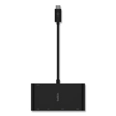 USB-C Multimedia + Charge Adapter, 4K HDMI/USB-A/USB-C/VGA, 4.9 ft, Black