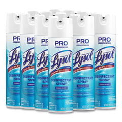 Disinfectant Spray, Fresh Scent, 19 oz Aerosol Spray, 12/Carton