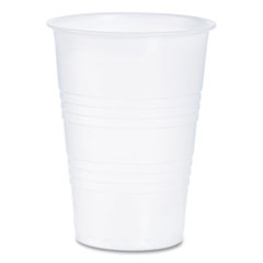 High-Impact Polystyrene Cold Cups, 10 oz, Translucent, 100 Cups/Sleeve, 25 Sleeves/Carton